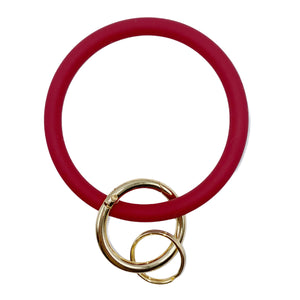 Maroon Smooth Bangle Key Ring (Silicone)