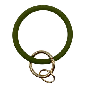 Olive Smooth Bangle Key Ring (Silicone)