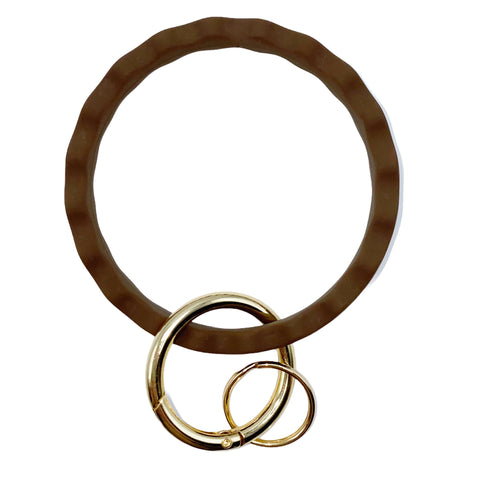 Brown Wave Bangle Key Ring (Silicone)